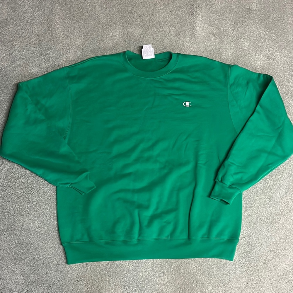 Green Oversized Champion Crewneck